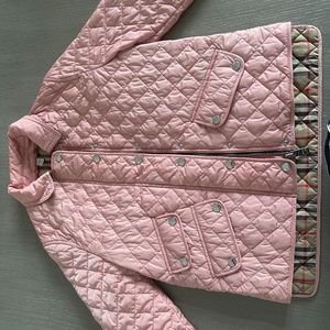 Burberry Childrenswear 10Y Pink Quilted Jacket Girls
